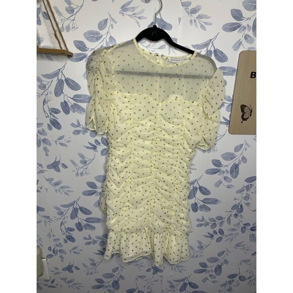 Endless Rose Polka Dot Ruched Dress NWT Size S - Picture 2 of 5